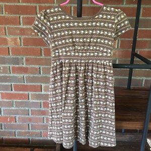 Girls brown flowered Gymboree dress